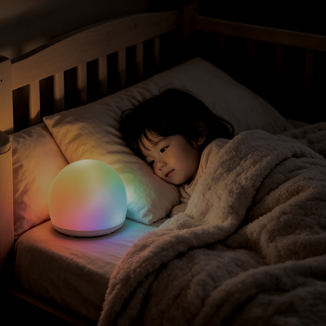 Auto-Off Kids Night Light: Gentle Warm Glow to Help Children Fall Asleep Fast