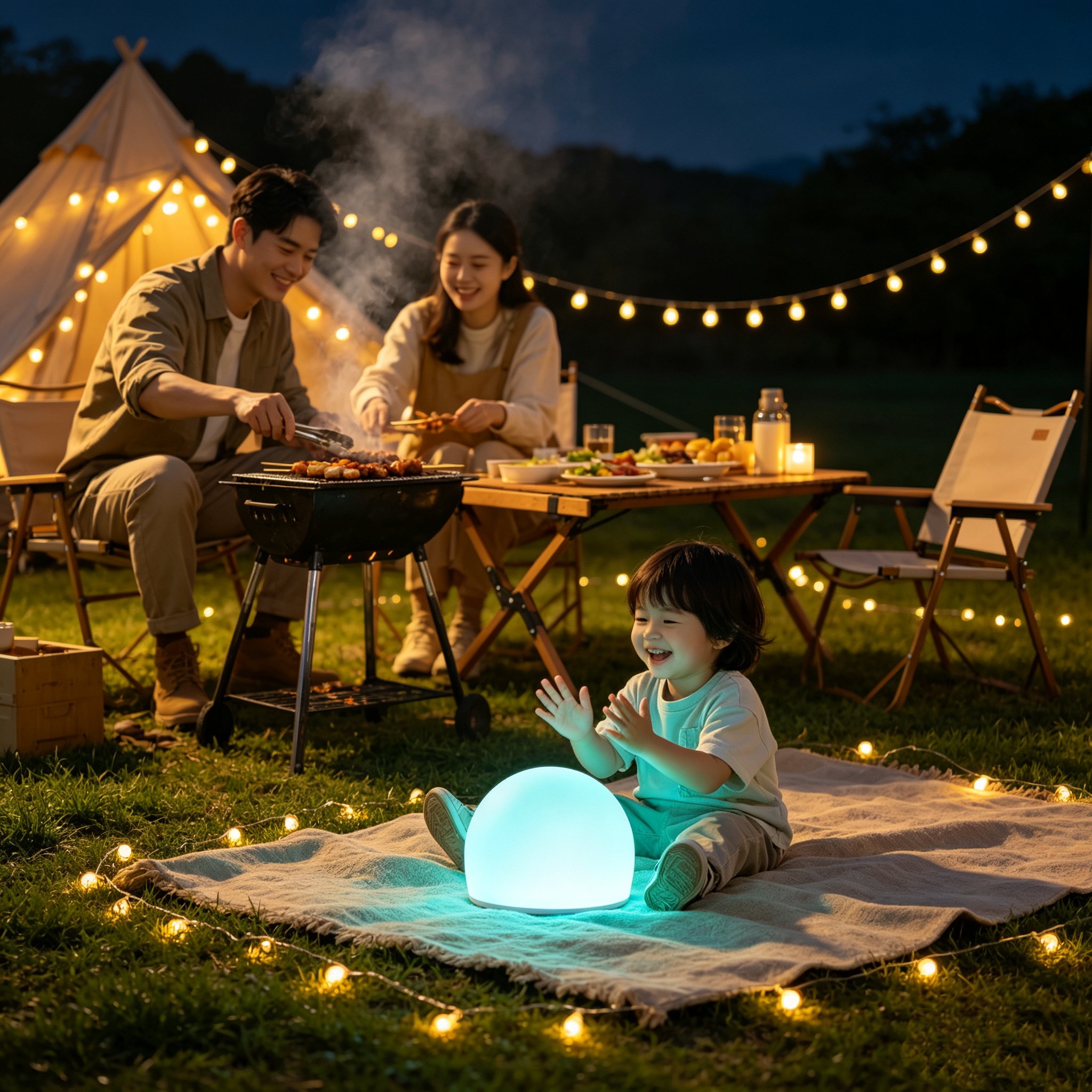 Portable Handle Kids Lamp: Ideal Car Ride Toy & Camping Tent Hanging Light