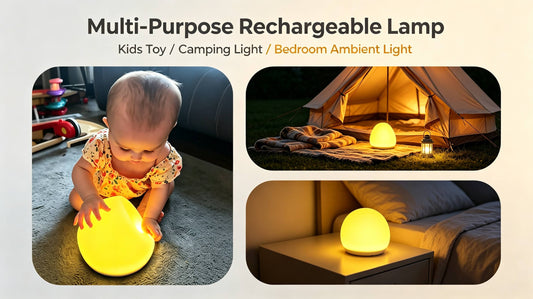 Multi-Purpose Rechargeable Lamp: From Kids Toy to Camping & Bedroom Ambient Light
