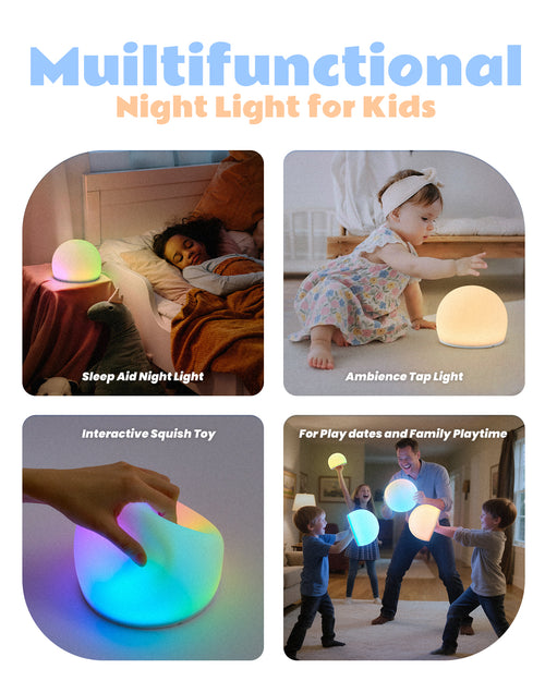 WattBubble Sensory Squishy LED Tap Light | Rechargeable Stress Relief Fidget Toy & Night Light for Kids
