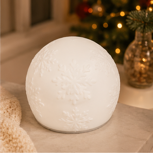 WattBubble Christmas sensory light with raised snowflake texture