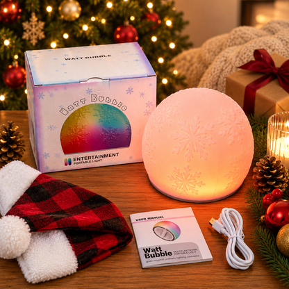 WattBubble Christmas Snowflake Edition sensory light for kids